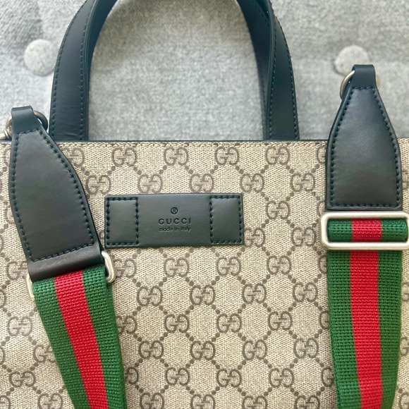 Soft GG Supreme Monogram Web Vertical Tote Bag - Picture 8 of 9